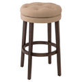 Charcoal Gray Linen Swivel Counter Stool