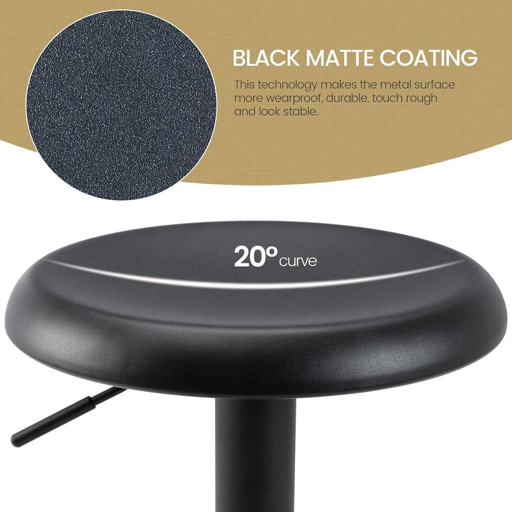 Black Adjustable Swivel Counter Bar Stool