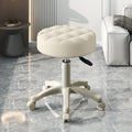 Adjustable Rolling Faux Leather Swivel Stool