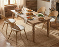 White Faux Leather Rattan Dining Chairs Set of 4