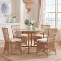 Grey White Wash Rattan Erika Accent Chair Set of 2