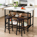 White Marble Kitchen Island Set