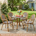 French Wicker Outdoor Bistro Armchairs